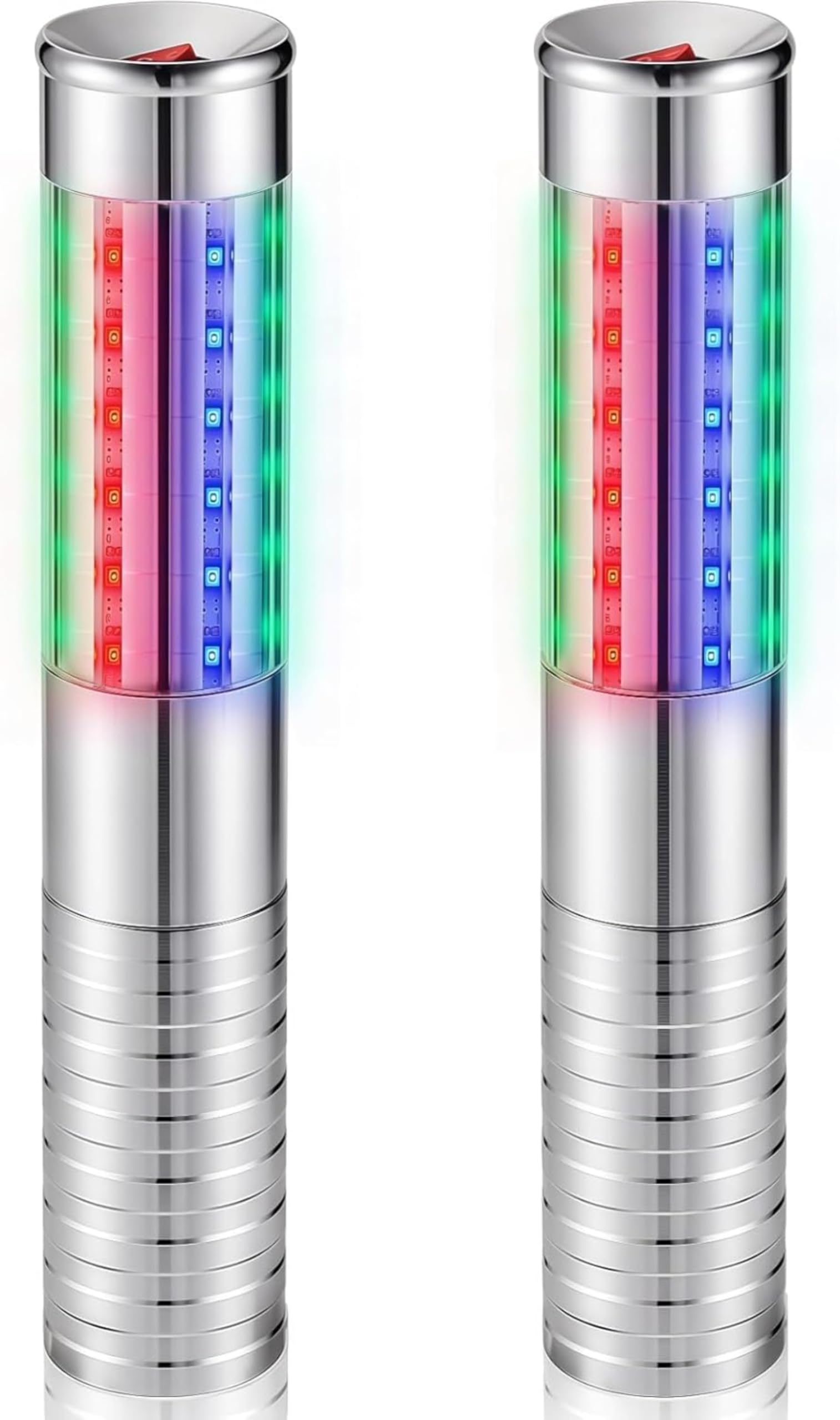 Set di 2 luci LED per bottiglie di champagne, per bottiglie di champagne, bastoncini stroboscopici, luminosi ricaricabili, illuminazione di servizio, per bar, club, feste, compleanni, matrimoni