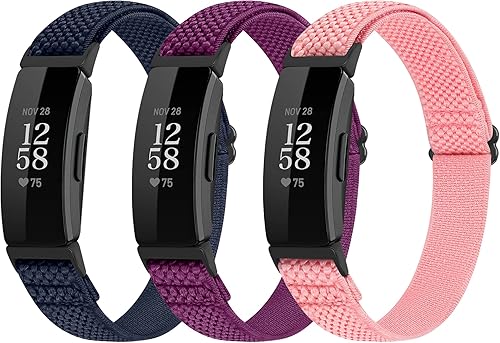 Huamanlou Correas deportivas de nailon elásticas ajustables compatibles con Fitbit Inspire 3Inspire 2InspireInspire HRAce 2Ace 3, correas elásticas Huamanlou Correas deportivas de nailon elásticas ajustables compatibles con Fitbit Inspire 3Inspire 2InspireInspire HRAce 2Ace 3, correas elásticas