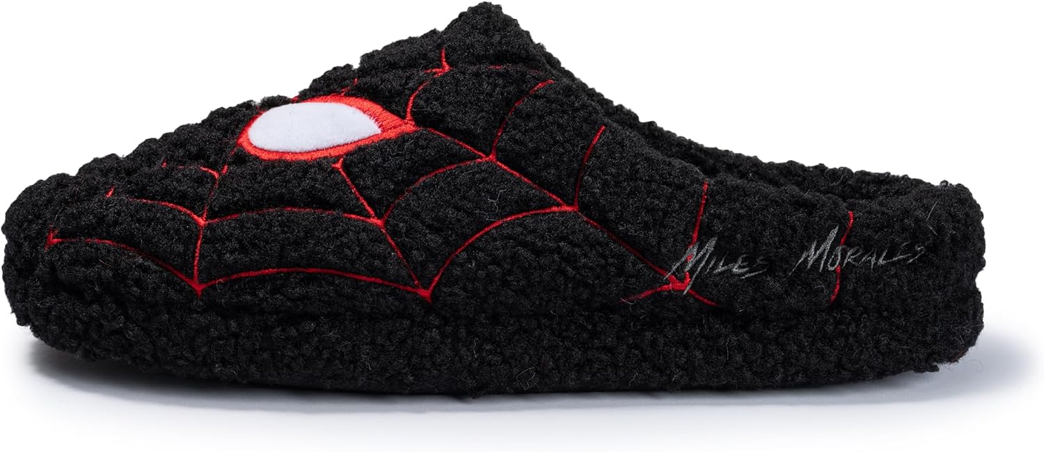 Ground Up Spiderman Mens Slipper Clogs – Official Marvel Licensed Indoor House Shoes, Cozy Lightweight Slip On Scuff Slippers for Men, Sizes 7-14