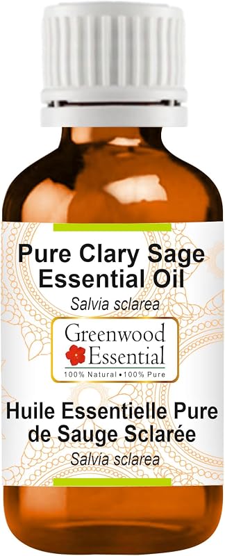 Óleo essencial de sálvia-esclareia Greenwood Essential Salvia sclarea, destilado a vapor, 50 mL