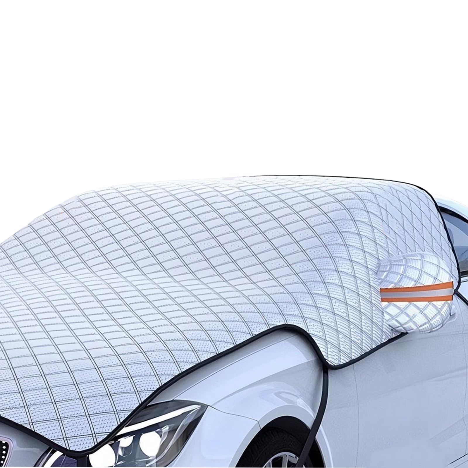 Car Windshield Cover, 91"x98" Heavy Duty Hail Protector Car Cover, Waterproof Windproof Dustproof Car Half Car Cover Sunshade, All-Season Versatility Universal Fit SUV/Truck/Sedan (Silver)