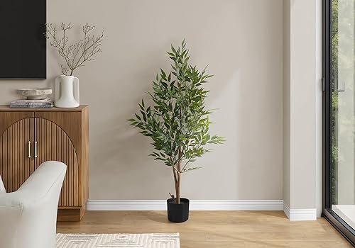 Miniatura 2 de Monarch Specialties I 9520 Planta artificial, 47 pulgadas de alto, árbol de acacia, interior, falso, falso, suelo, vegetación, maceta, seda,