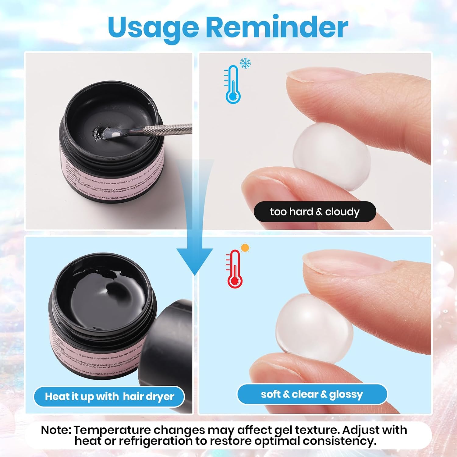 Beetles 3D Gel Nail Art & 3D Mold-1.06 oz Pearl White Solid Builder Nail Gel,5 in 1 Non-Sticky Hand Sculpting Building with Sculpting Pen,Rhinestone & Glue,Beginner DIY UV Nails,Pearl Drift