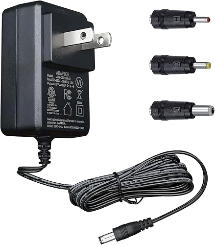 Miniatura 1 de Adaptador de CA de 9V 1A con 3 puntas, CA a CC 9V 1000mA Cable adaptador de fuente de alimentación para Arduino UNO MEGA, bicicleta Schwinn, máquina