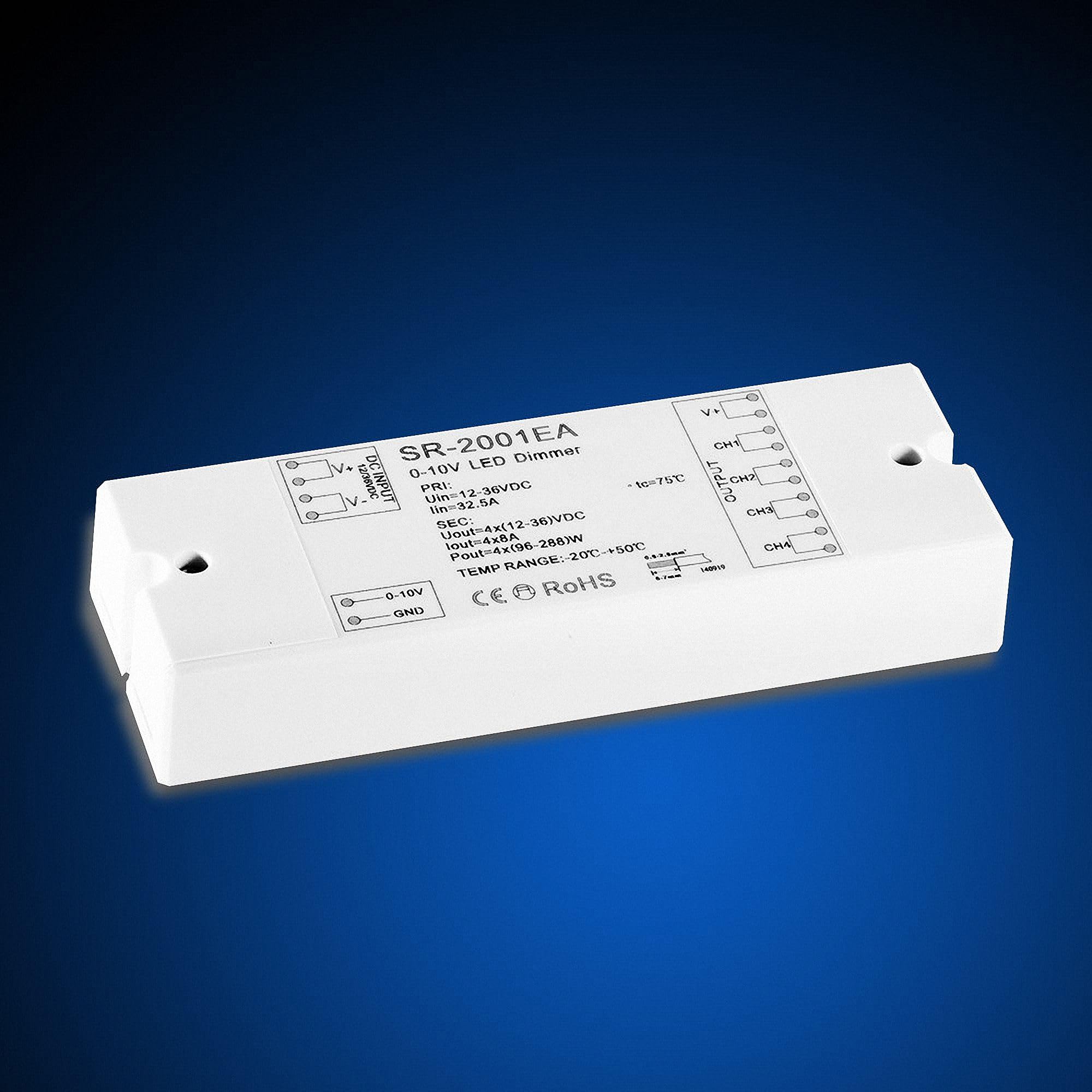 Mextronic LED CONNEX 1-10V Dimmer PWM 4x8A 12-36V DC Konstantspannung 1-10V Controller