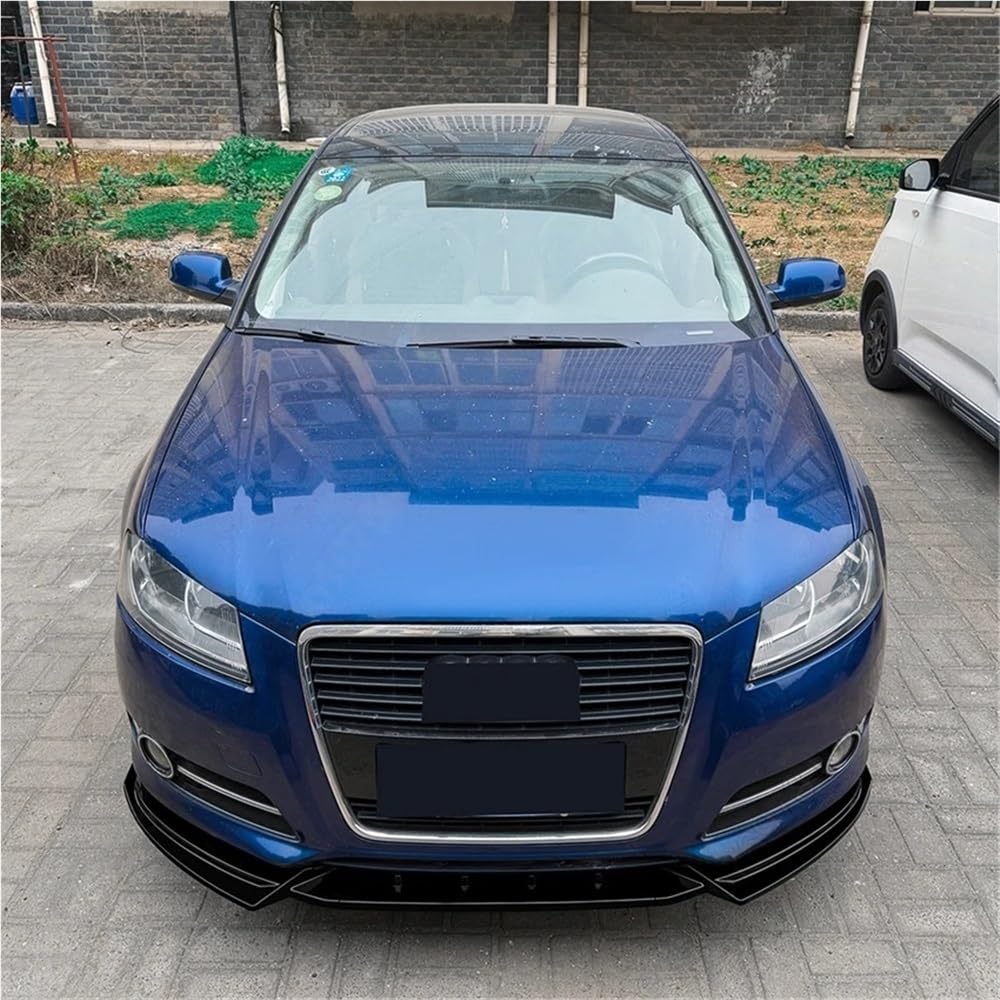 Kompatybilny z Audi A3 8P edycja standardowa 2008-2012 przedni zderzak samochodowy Spoiler Splitter dyfuzor ABS czarny błyszczący zestawy karoserii Tuning