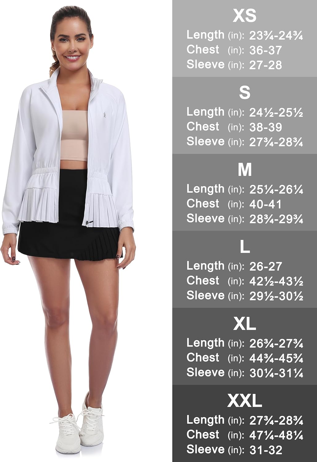 Little Donkey Andy Women's Casual Jacket Long Sleeve Hiking Athletic Golf Jackets UPF 50+ Sun Shirt with Elastic Waistband - Image 6