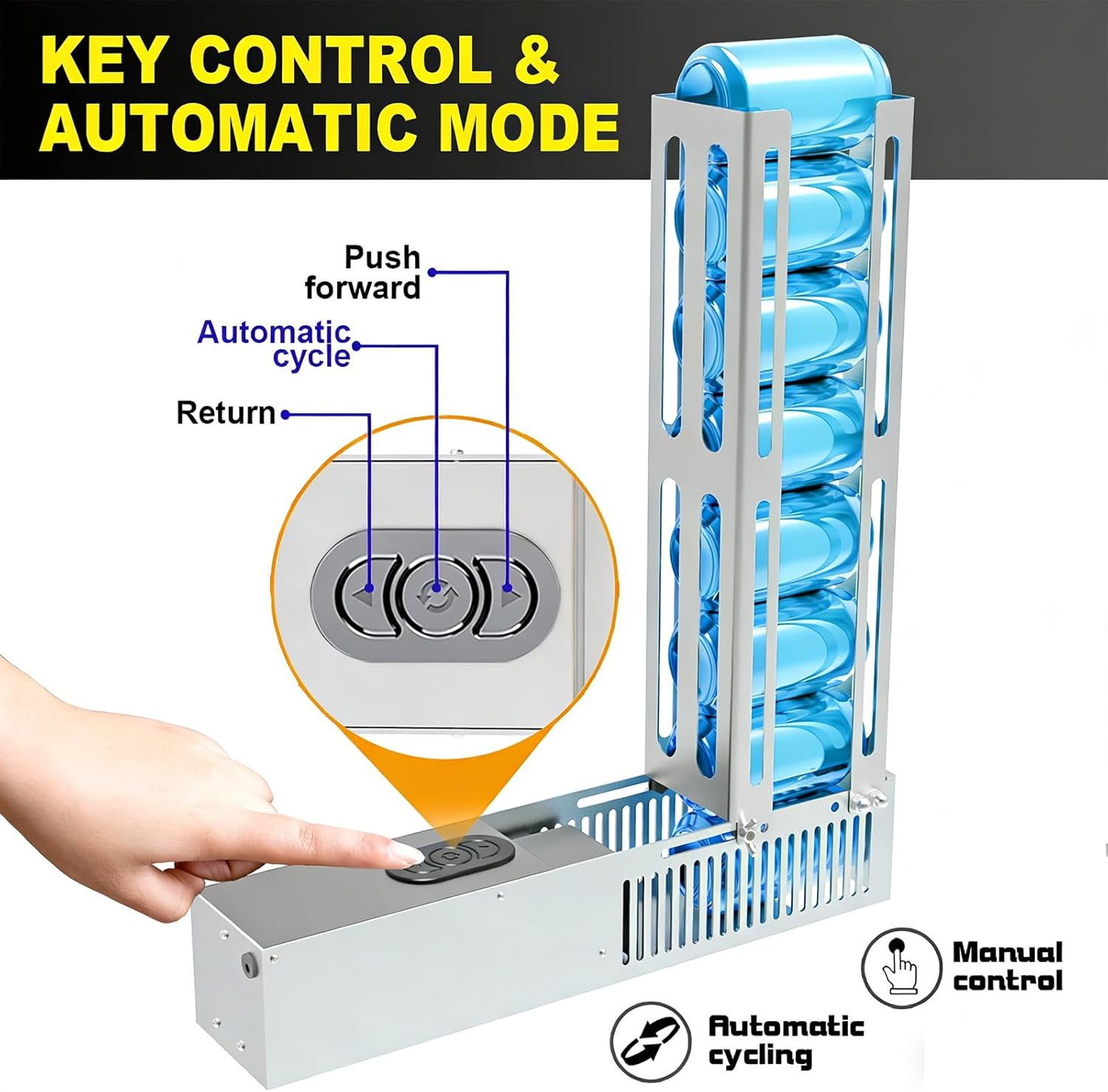 Electric Can Crusher, Automatic Can Crushers for Recycling 8/12/16oz Cans, Auto Cycle Mode, Countertop Can Smasher for Recycling Aluminum Seltzer, Soda, Beer Cans (SILVER)