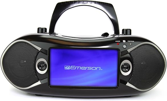 Emerson 7" Bluetooth DVD Boombox and TV with AM/FM Radio & Stereo Speakers, Black