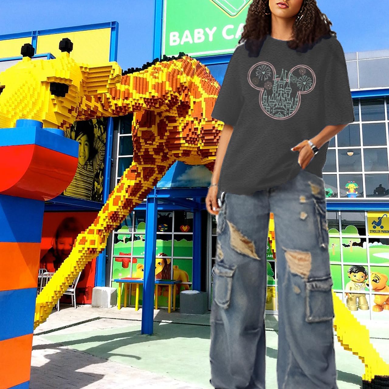 Magical Shirt for Women Magic Kingdom Tshirt Castle Animal Graphic Tee Family Vacation Short Sleeve Summer Casual Tops - Image 3