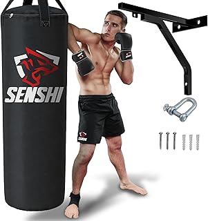 Senshi Japan 6ft, 5ft, 4ft, 3ft Punch Bag, Heavy Filled Hanging Boxing Bag For MMA, Kick Boxing, Muay Thai, Karate & Mixed Martial Arts
