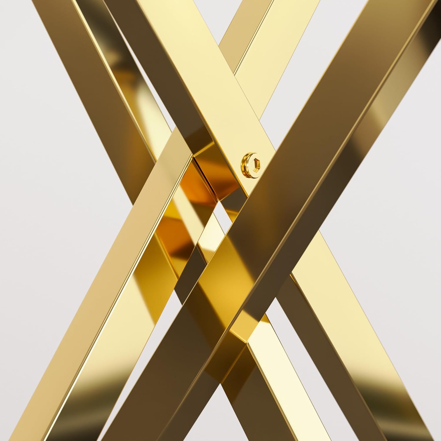 Small Side Table with Chromed Legs, Tempered Glass Square Modern End Table Sofa Table for Living Room Home Office (1, Gold, 20"×20"×22")