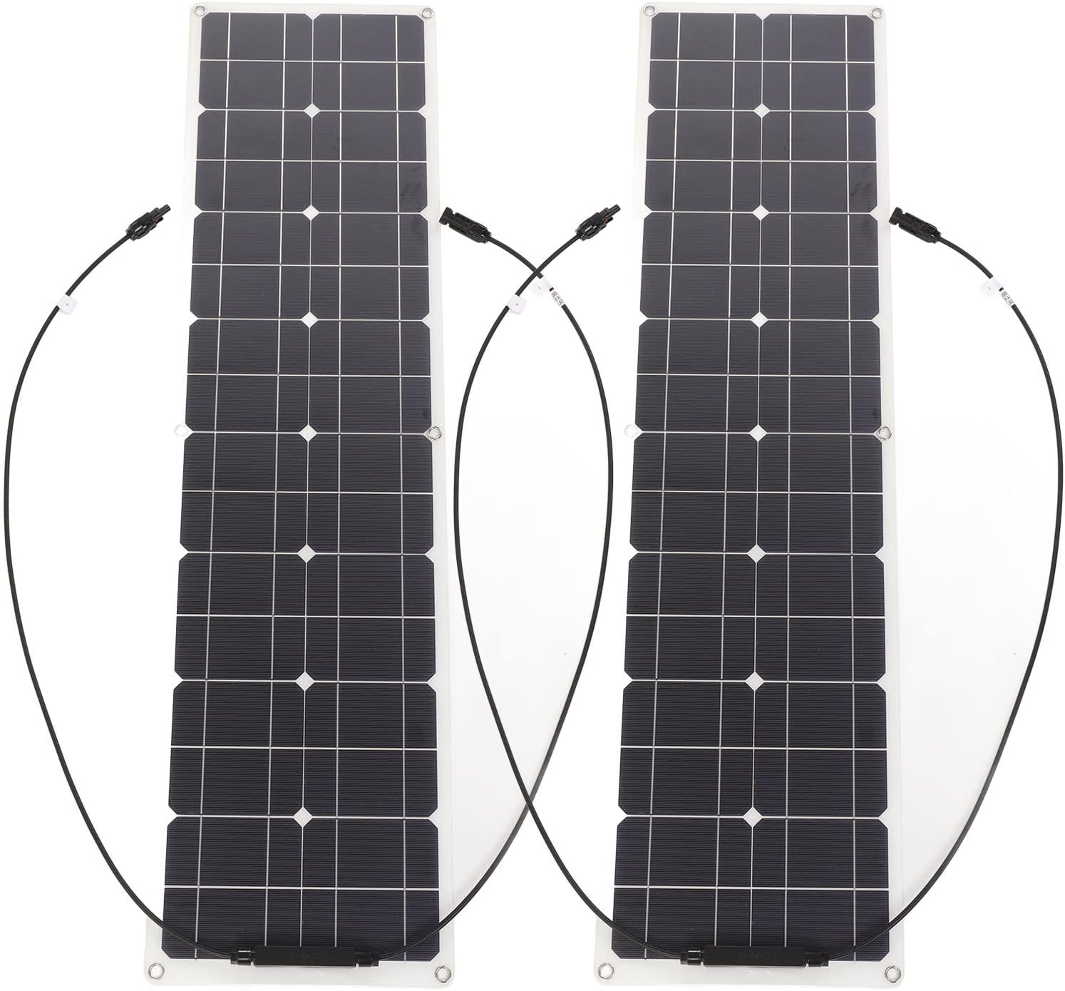 太陽光発電パネル、PET表面ソーラーパネルキット単結晶シリコン防水50W耐摩耗性フレキシブルRV用