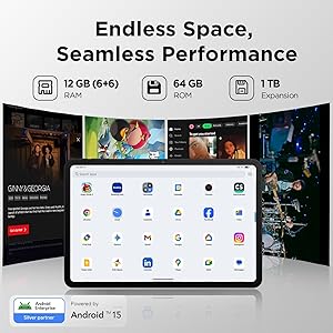TCL NXTPAPER 11 Gen 2 Android Tablet, 11" Drawing Pad & Digital Notebook, Stylus & Flip Case Included, NXTPAPER 4.0 Display, Android 15, AI Tools, 6+6GB RAM, 64GB Storage, 8000mAh Battery, Gray