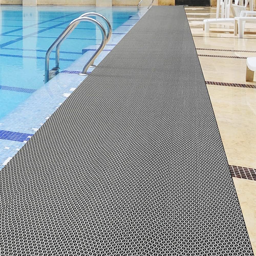 uyoyous Drainage Mat 3x16.4 ft Commercial Pool Mats PVC Non Slip Mat with Holes Grease Resistant Anti-Fatigue for Drain, Deck, Pool, Kitchen - Image 9