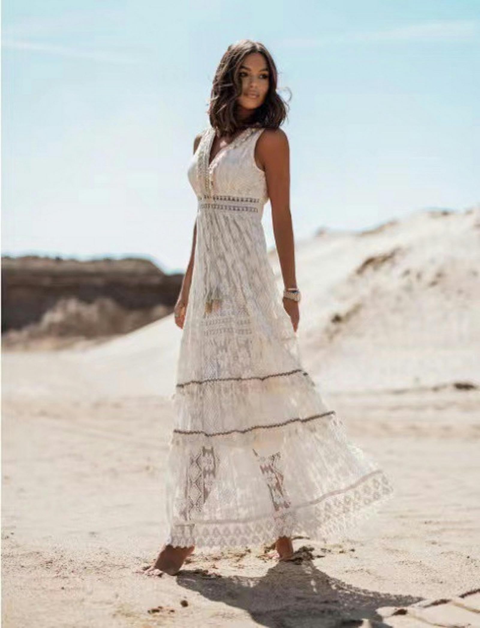 Vestito Donna Estivo Gonna Lunga Bosomiya Vestito da Donna Femminile