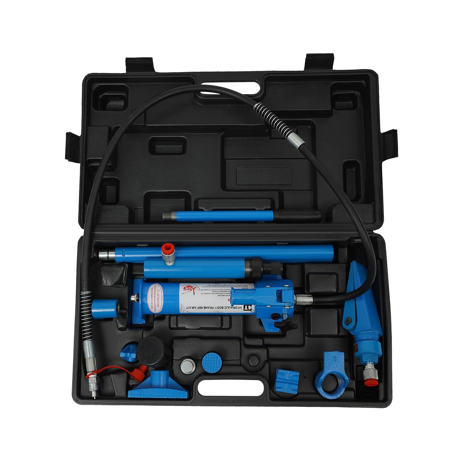 Gato hidráulico 4T con maletín, gato hidráulico para reparación de coches (azul)