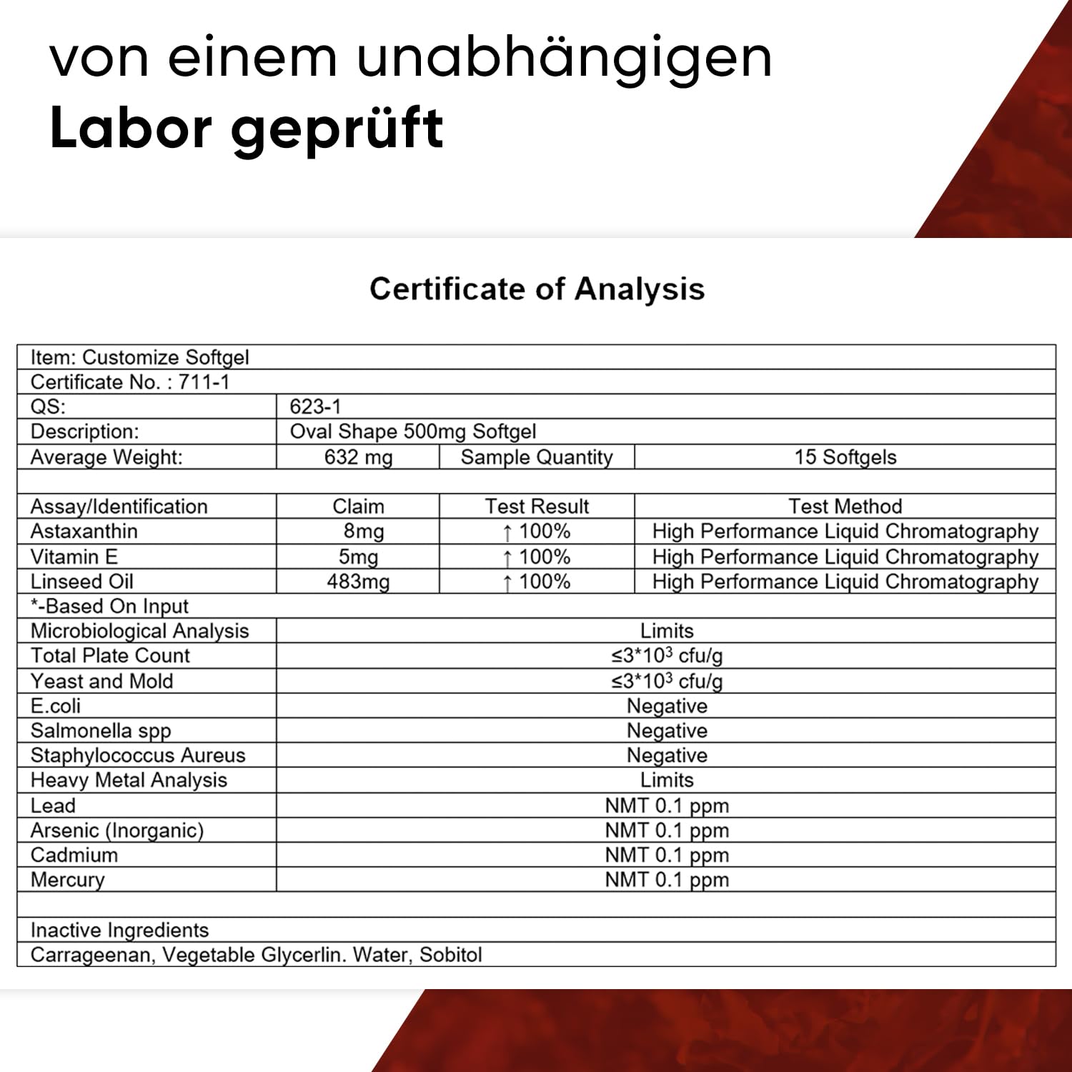 Astaxanthin 8mg 200 Softgel Kapseln aus Haematococcus Pluvialis Alge inklusive Vitamin E und Pillenbox 6.5 Monate Vorrat 100% vegan reine Rezeptur geprüfte Qualität