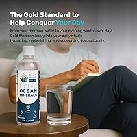 Vista 9 de Baja Gold Liquid Trace Mineral Drops – Pure Ocean-Based Minerals for Water & Food Unrefined Electrolytes for Balanced Taste Mineral-Rich Saline