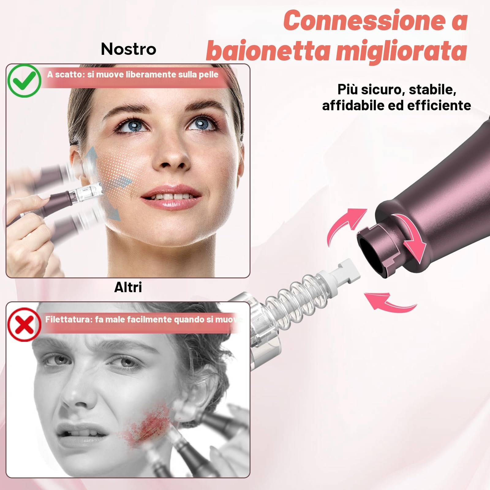 A10 Dermapen Microneedling Professionale, Dr. Pen Microneedling Regolabile Wireless con 25 Cartucce, 5 Livelli e Display LED, Dermapen per Viso, Crescita Capelli e Skincare, per la Casa e in Viaggio
