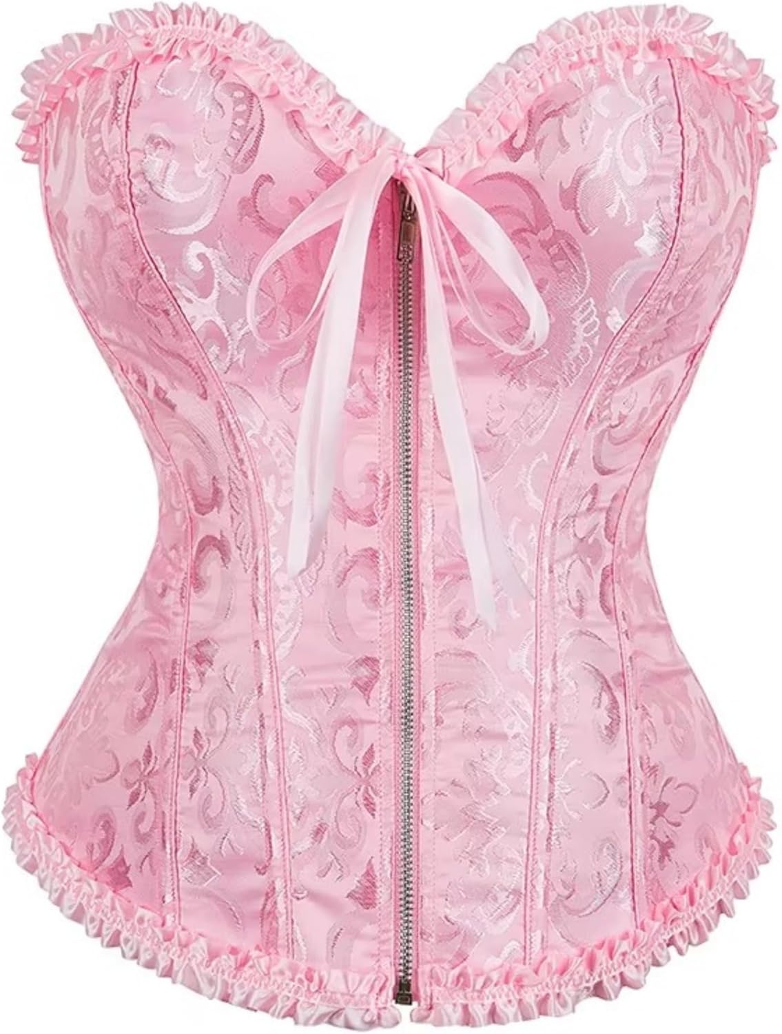 Lace Up Corsets for Women, Sexy Corset Lingerie for Women,Front Zipper Corset Top for Women
