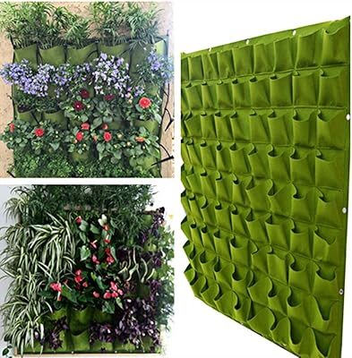 Bolsa De Hierbas De 72 Bolsillo Interior Balcon Maceta Colgante En