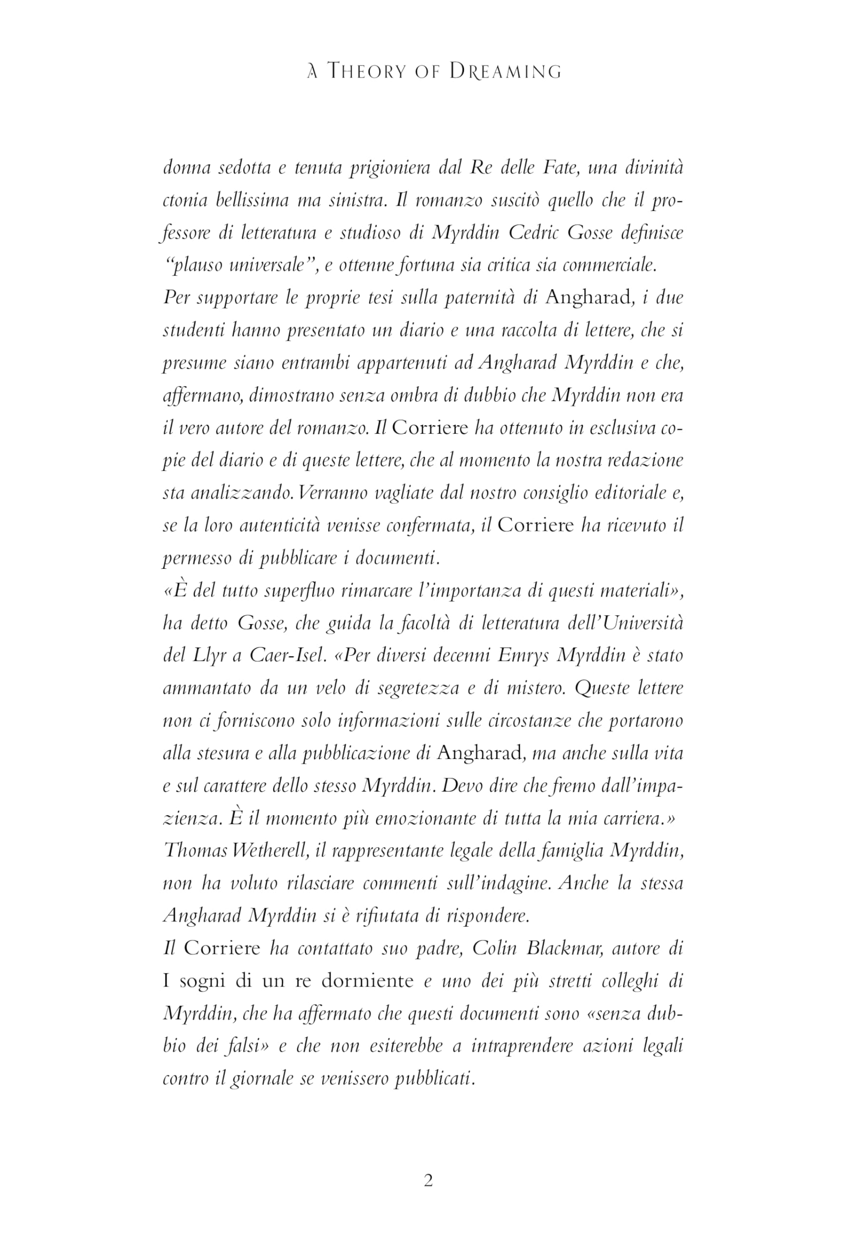 A theory of dreaming. L'ultimo rintocco: Vol. 2