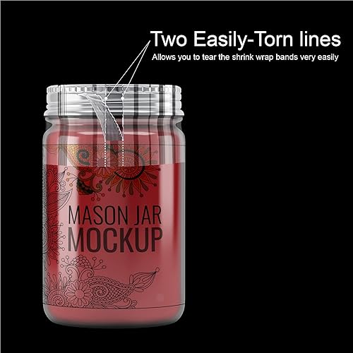 Miniatura 17 de Bandas retráctiles para botellas, frascos, selladores de plástico retráctiles, bandas termorretráctiles, sellado de tapa para frascos, botellas