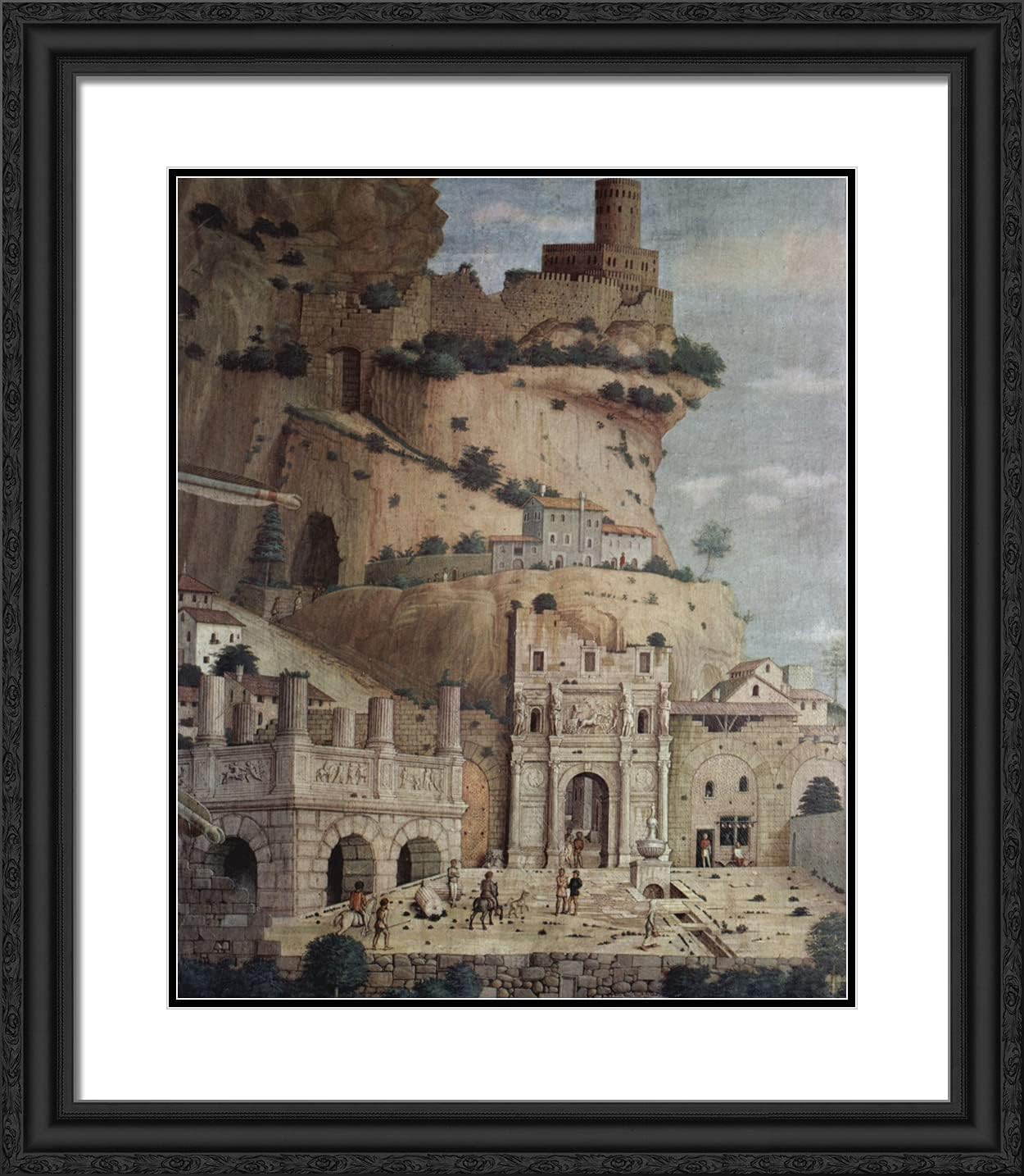 ArtDirect Mantegna, Andrea 20x23 Gold Ornate Framed Art Print with Double Matting Titled: Saint Sebastian