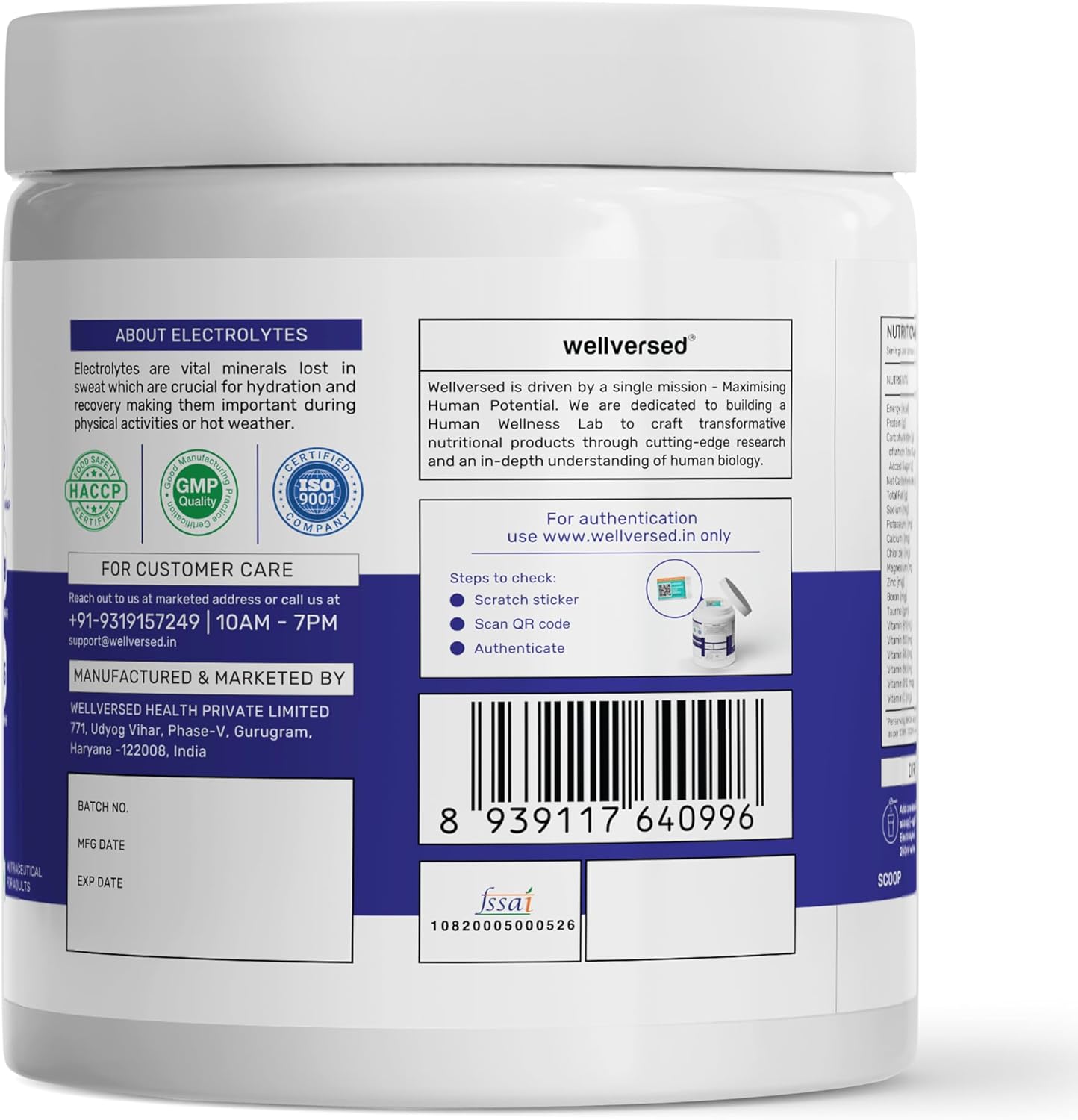 Wellcore Electrolytes (200G, 57 Servings), Unflavoured, Sugar Free Electrolyte Powder, Electrolyte Drink with 5 Vital Electrolytes: Na, Mg, Ca, K, Po4, Zero Sugar Hydration Powder |