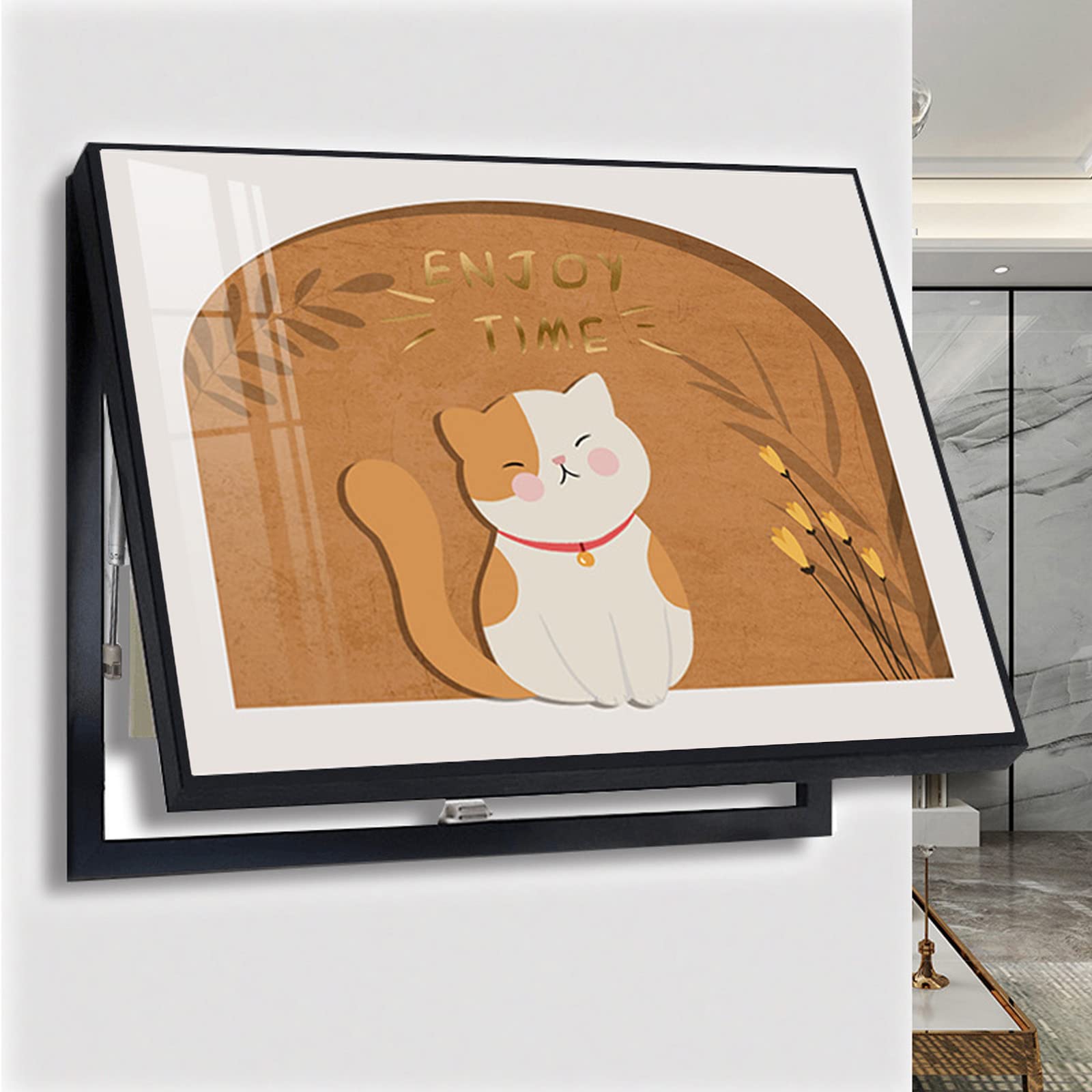 Decorative Panels for Distribution Boxes, Decorative Picture Electric Flip Meter Box Counters with Cover for Painting Decoration(B,50x40cm)