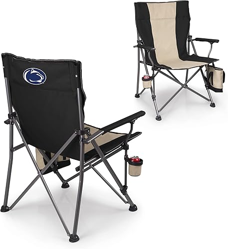 PICNIC TIME NCAA Big Bear XXL - Silla de campamento con enfriador, silla de playa resistente, capacidad de 500 libras, silla de campamento con bolsa