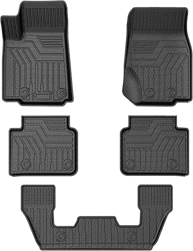 Alfombrillas para Jeep Grand Cherokee L 2023 2022 2021, solo aptas para 6 pasajeros sin consola central, juego de 3 filas para todo tipo de clima,