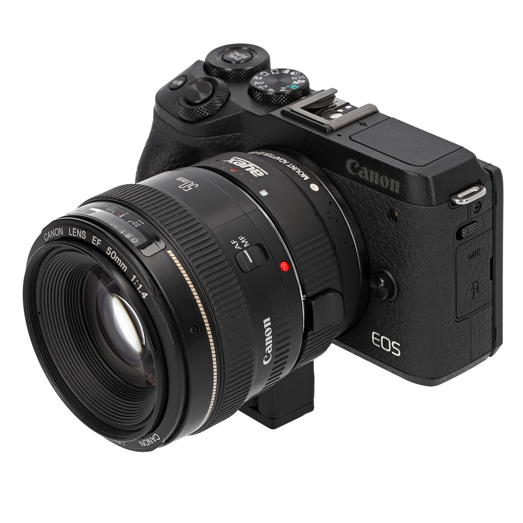 ayex Objektivadapter Kompatibel mit Canon EF an EOS M Autofokus EF-EOS M