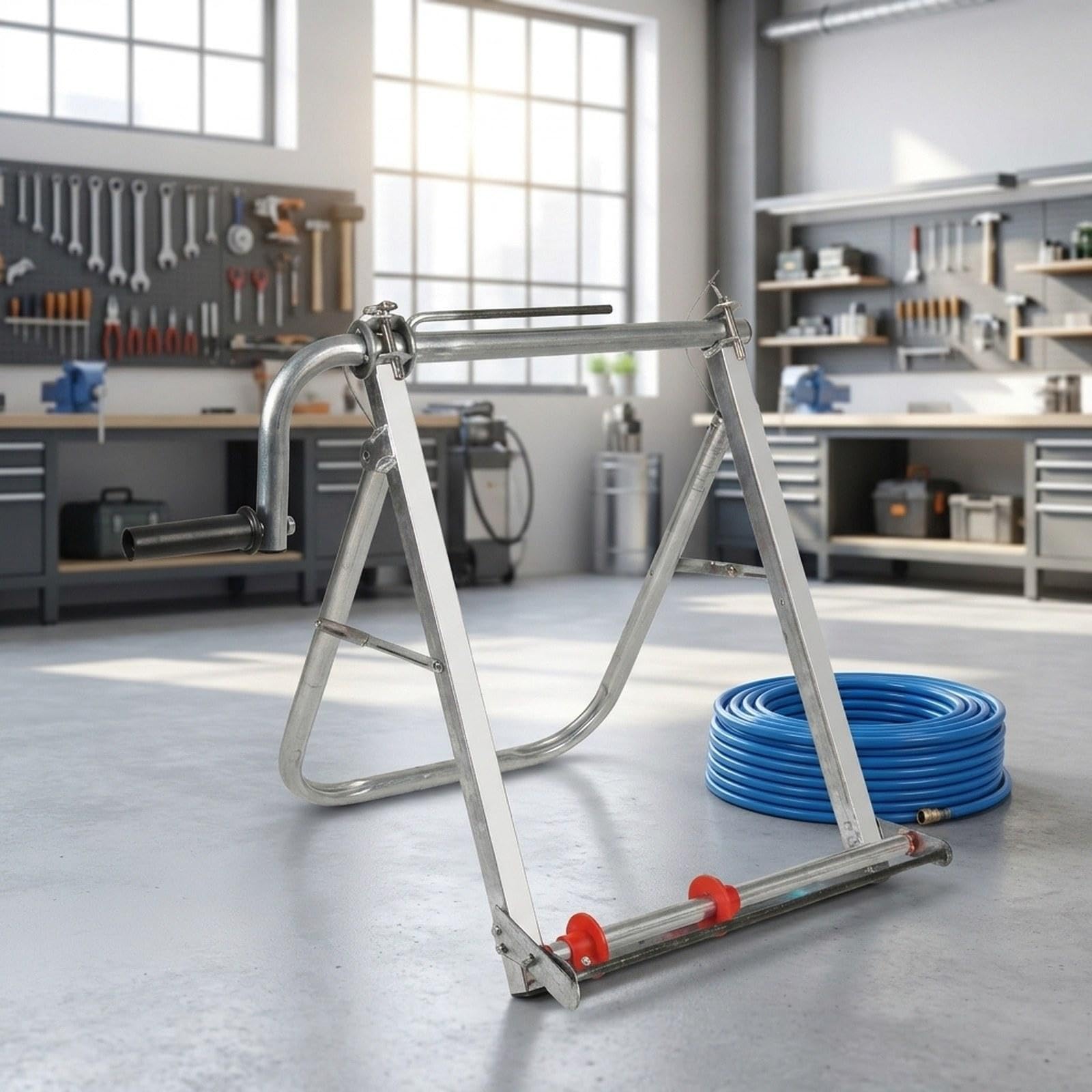 Avvolgitubo, Attrezzo da Giardino, Supporto per Tubo dell'Acqua Autoportante, Organizer per Sistemi di Irrigazione da Giardino, Agricoltura, Senza Disco