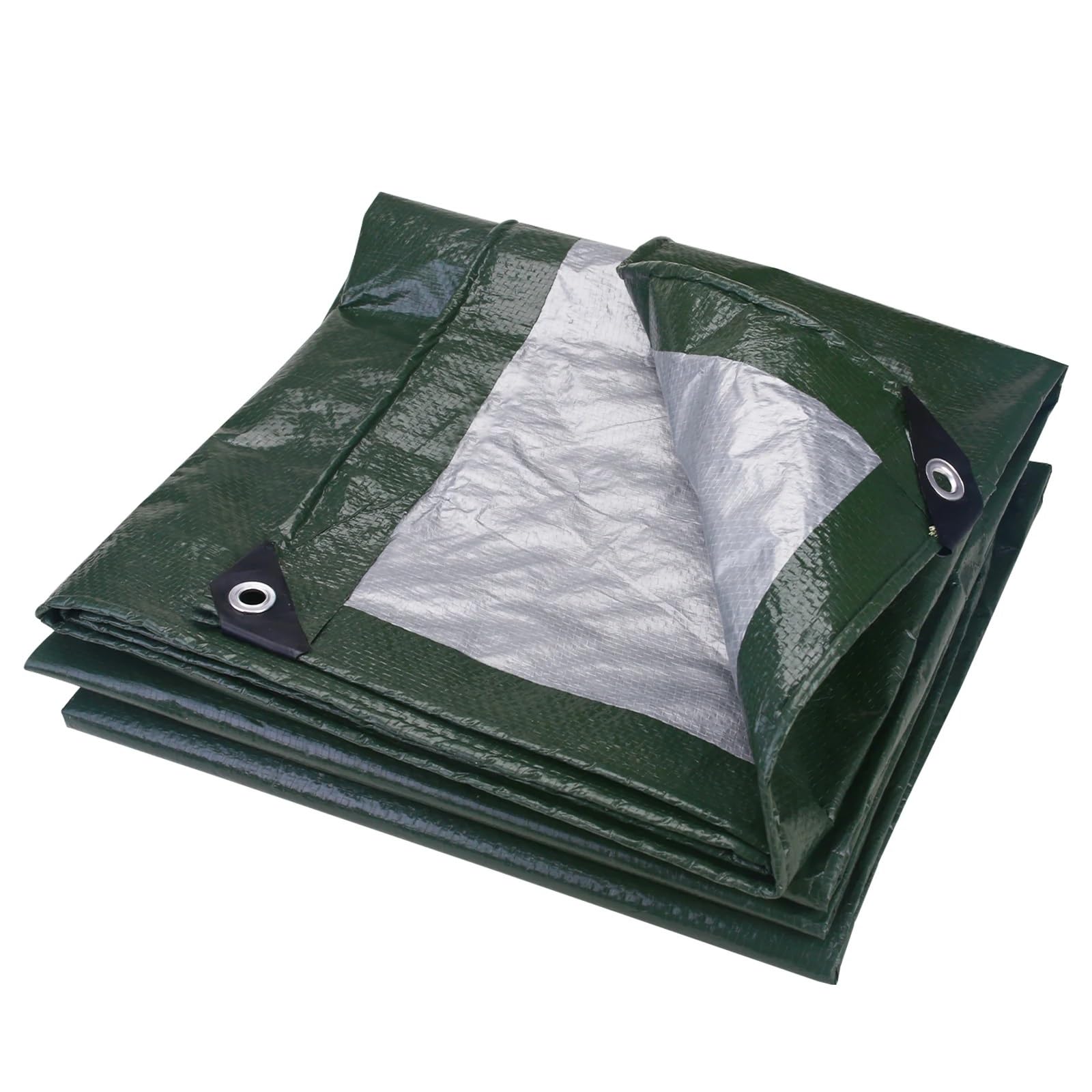 Waterproof Tarp, Reinforced Multipurpose Tarpaulin, Green, Multiple Sizes(3x4M)