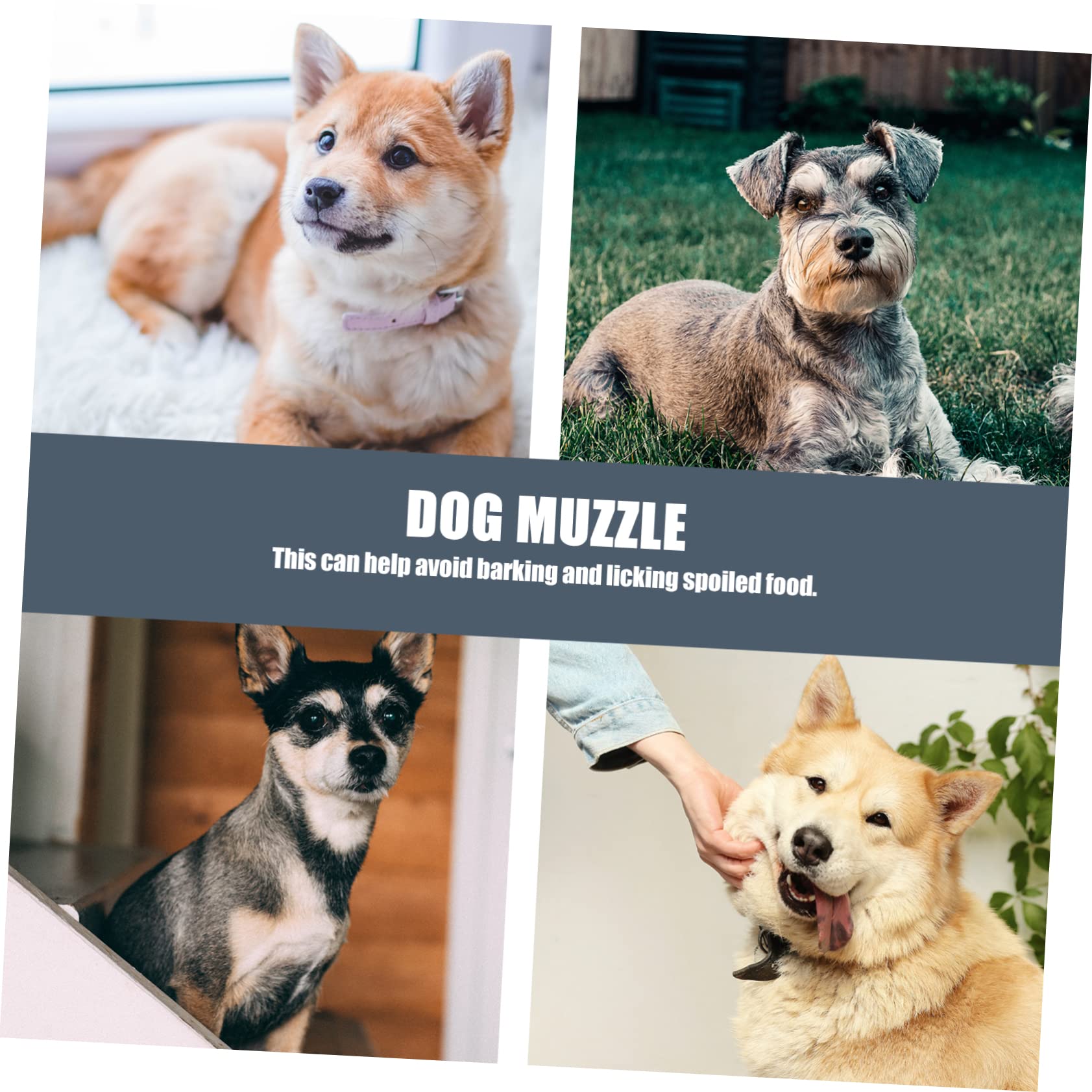 BESTonZON 1Pc Adjustable Bite Dog Muzzle Lightweight Pet Mouth Cover for Dogs Practical and Easy to Install Prevents Biting and Barking Portable Design