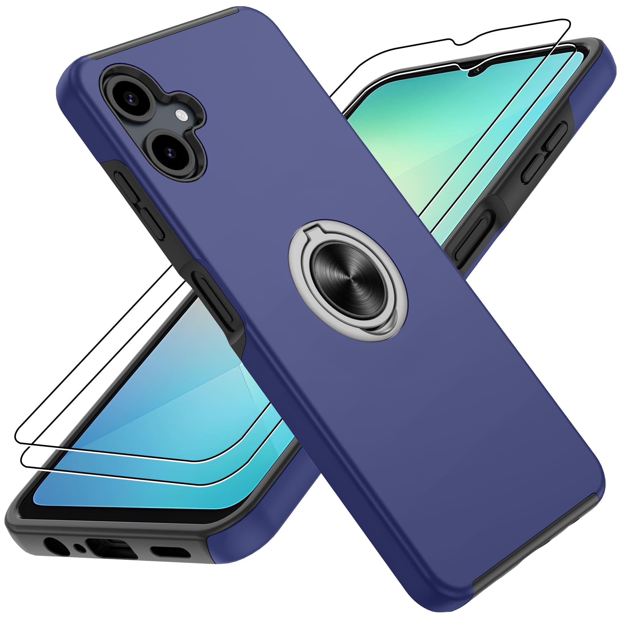 Coque Samsung Galaxy A06 antichoc bleu avec béquille - 8