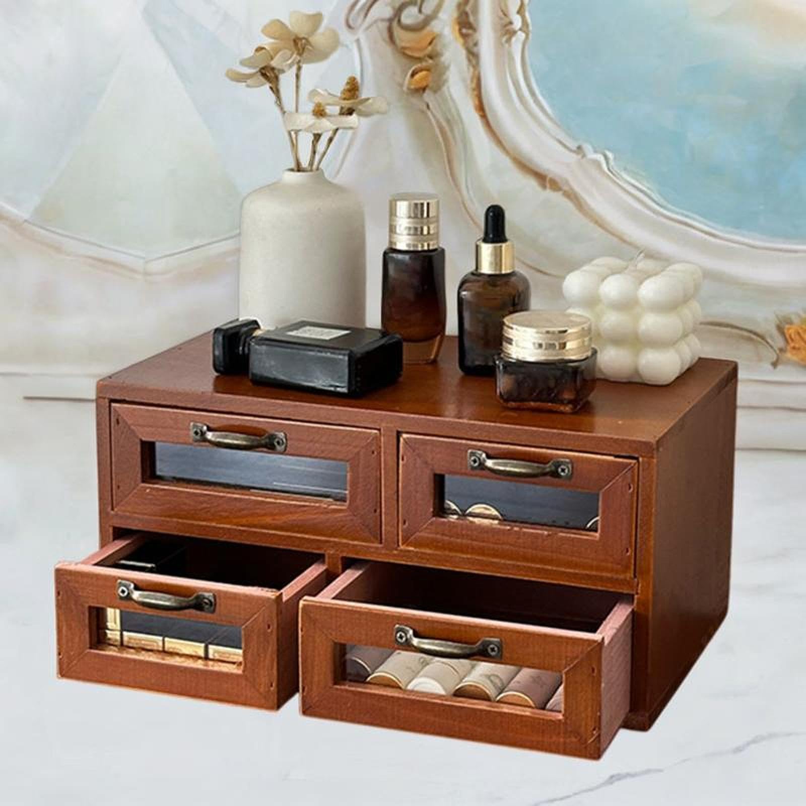 Schreibtisch Organizer mit 4 Schubladen Im Retro Stil für Und Schreibtischzubehör