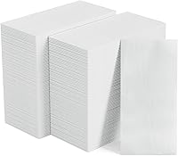 JOLLYPARTY 420 Pack White Disposable Guest Hand Towels - Soft Linen-Feel Absorbent Napkins for Bathroom, Kitchen, Parties, Weddings