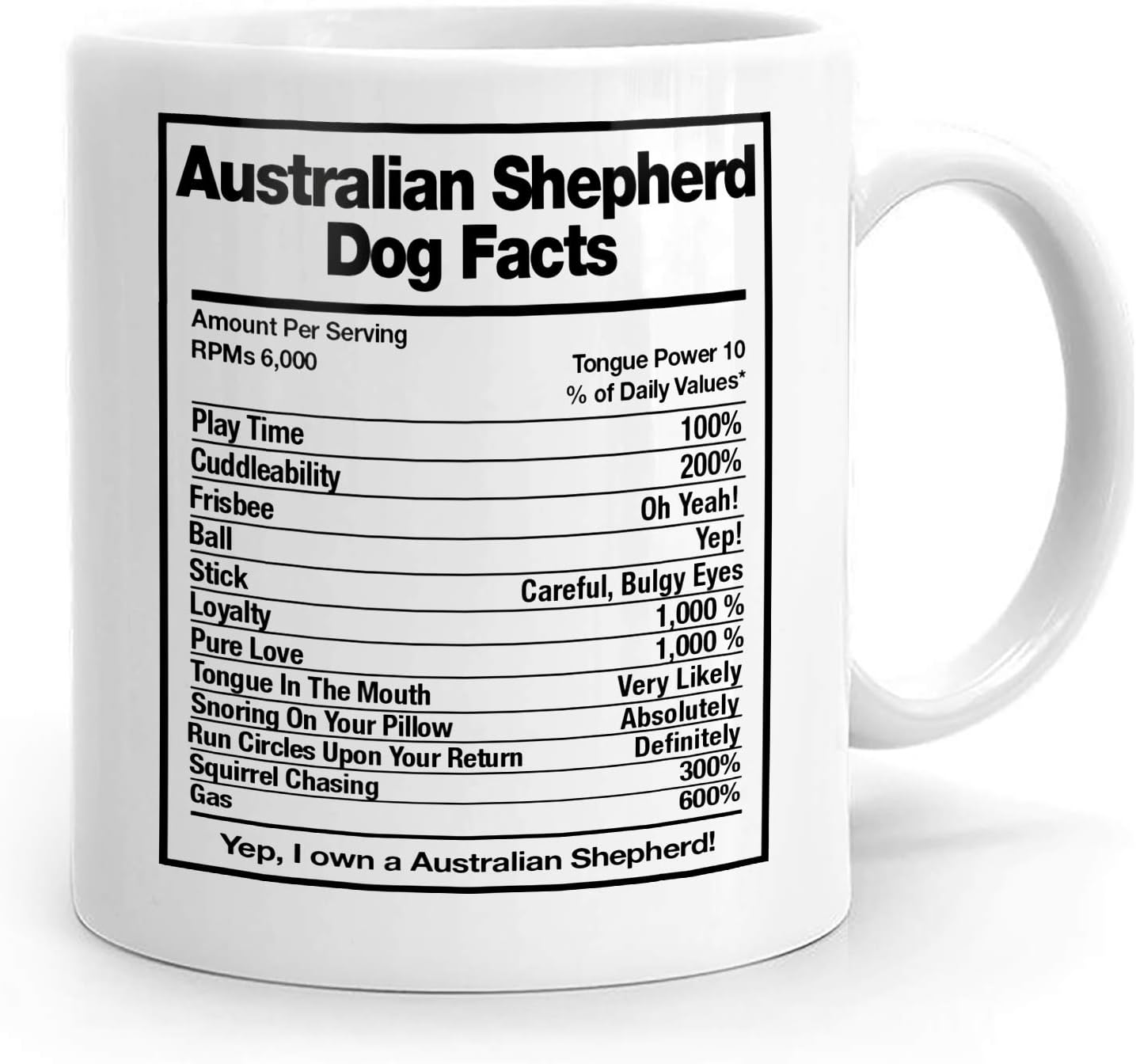 Amazon.com: Australian Shepherd Dog Facts, Australian Shepherd Mug