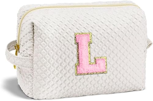 Miniatura 1 de YOOLIFE Bolsa de maquillaje inicial para mujeres y niñas, bolsa de cosméticos, bolsa de maquillaje de viaje, bolsa de aseo personal, regalos de