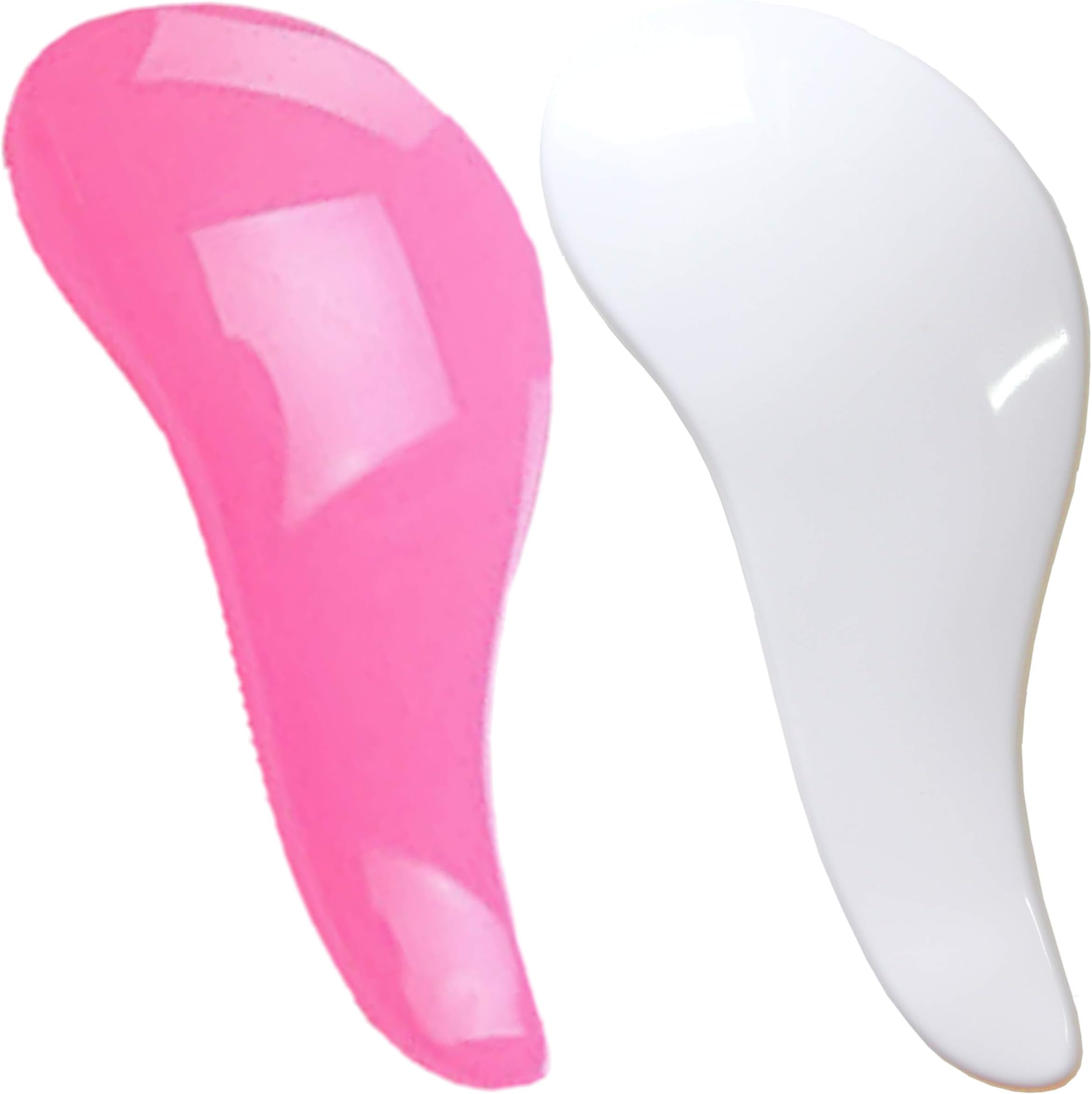 2 piece Professional DEtangleR Tangle Master Tangel Tamer Hairbrushes Colours white or pink or blue Detangling brushes for perfect hair, 1x Pink and 1 x White