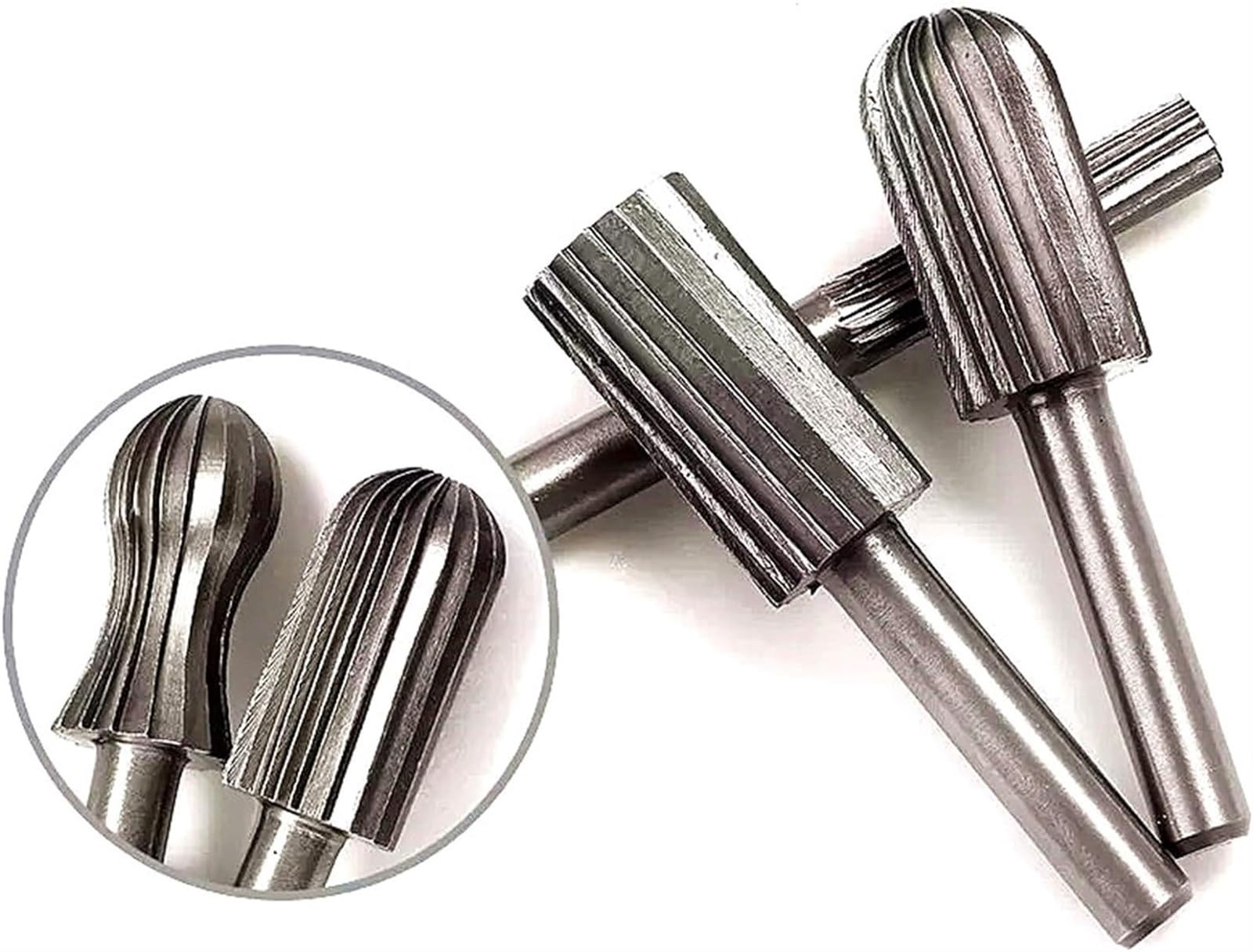 Lima de escofina de metal, juego de limas de aguja, 6 piezas de vástago redondo de 6 mm, pulido y pulido, broca, fresa, lima rotativa eléctrica, tallado en madera, cabezal de molienda, lima resistente