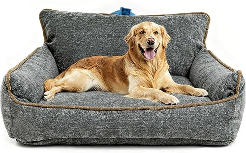 Miniatura 11 de Cama ortopédica para perros con espuma viscoelástica, cama lavable de felpa para perros pequeños, medianos y grandes, acogedora cama para perros