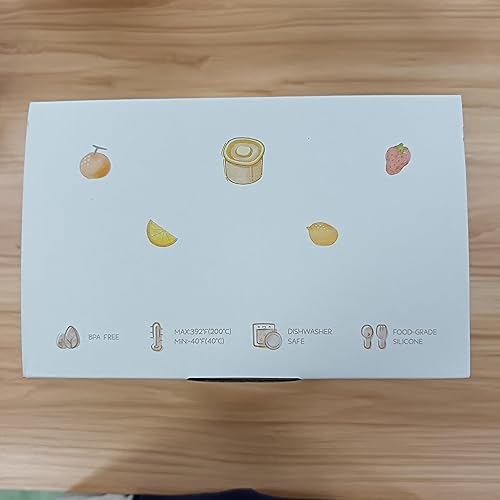 Miniatura 14 de Moonkie Recipientes de silicona para alimentos para bebés  Tarros de almacenamiento de alimentos para bebés de 8 onzas  4 onzas con tapas herméticas