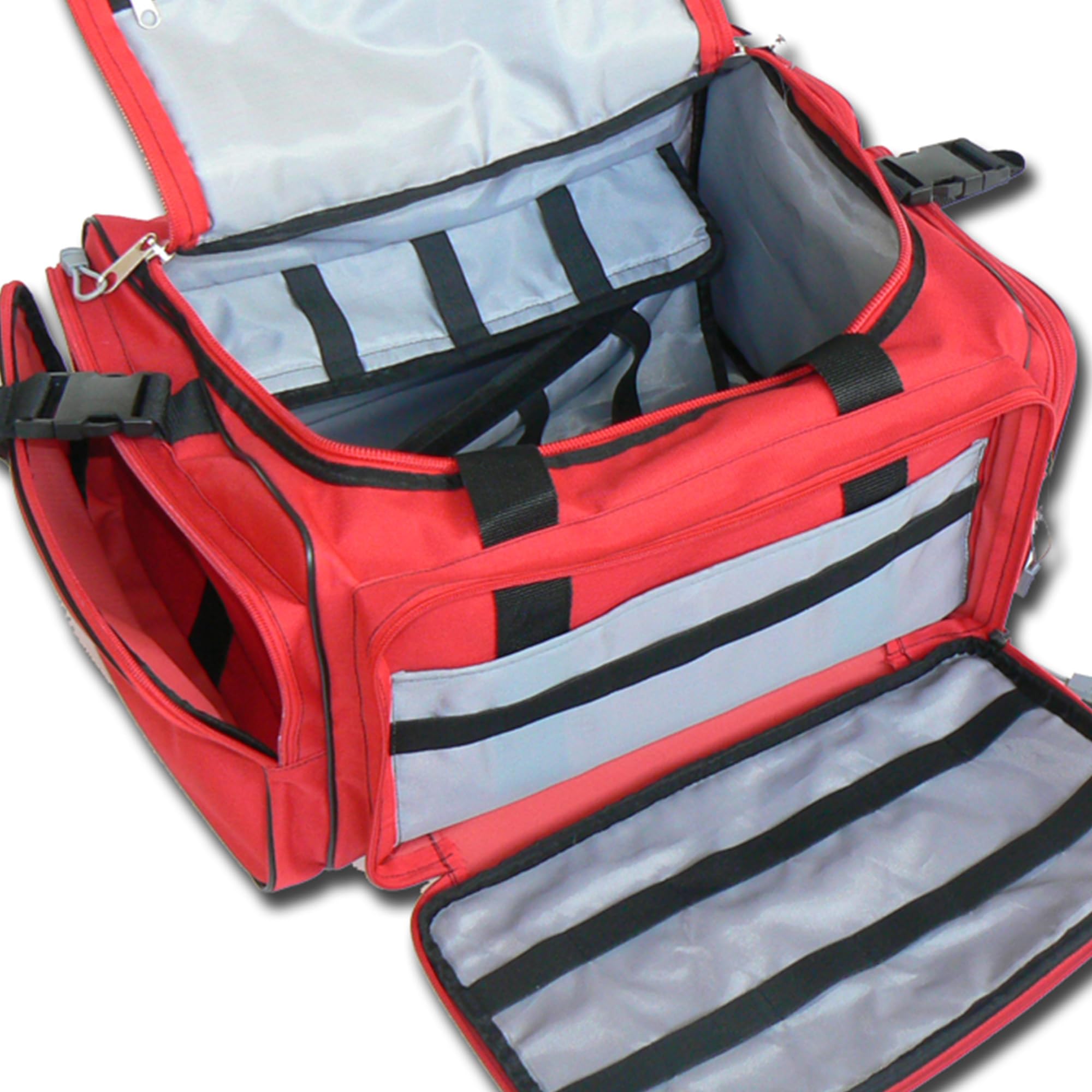 GIMA Bolsa de emergencia GIMA, rojo, de emergencia, trauma, rescate, médico, primeros auxilios, enfermera, paramédico, bolsa de bolsillo multibolsillos 35 x 45 x 21 cm, PelirrojaBolsa de emergencia