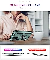 Vista 6 de Funda para Xiaomi redmi Note 11 5G/Poco M4 Pro 5G con protector de pantalla, protección militar delgada a prueba de golpes Armor Defender Funda Verde