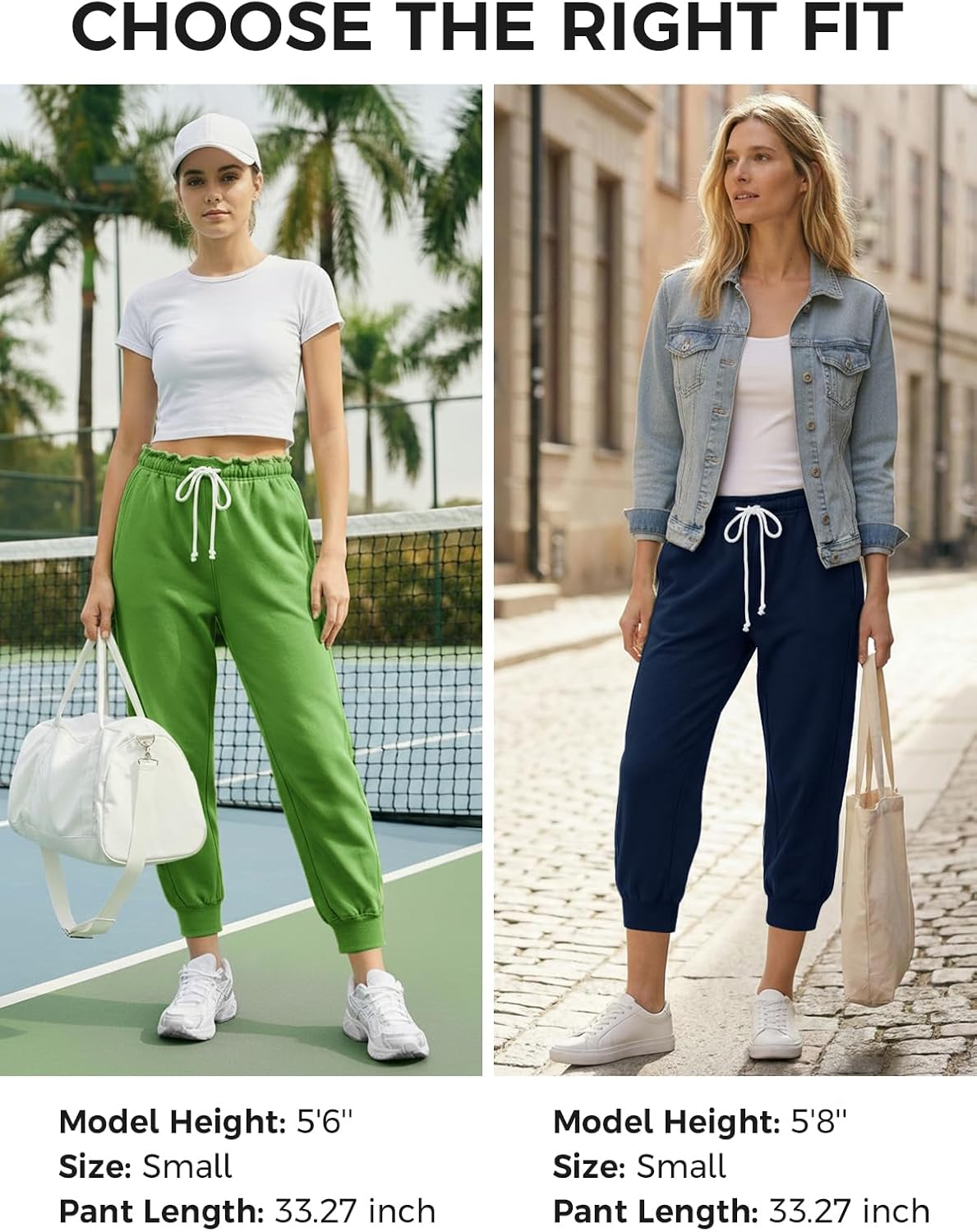 Fisoew Womens Capri Pants Casual Cinch Bottom Sweatpants Elastic Waist Drawstring Athletic Joggers Lounge Pants with Pockets - Image 6