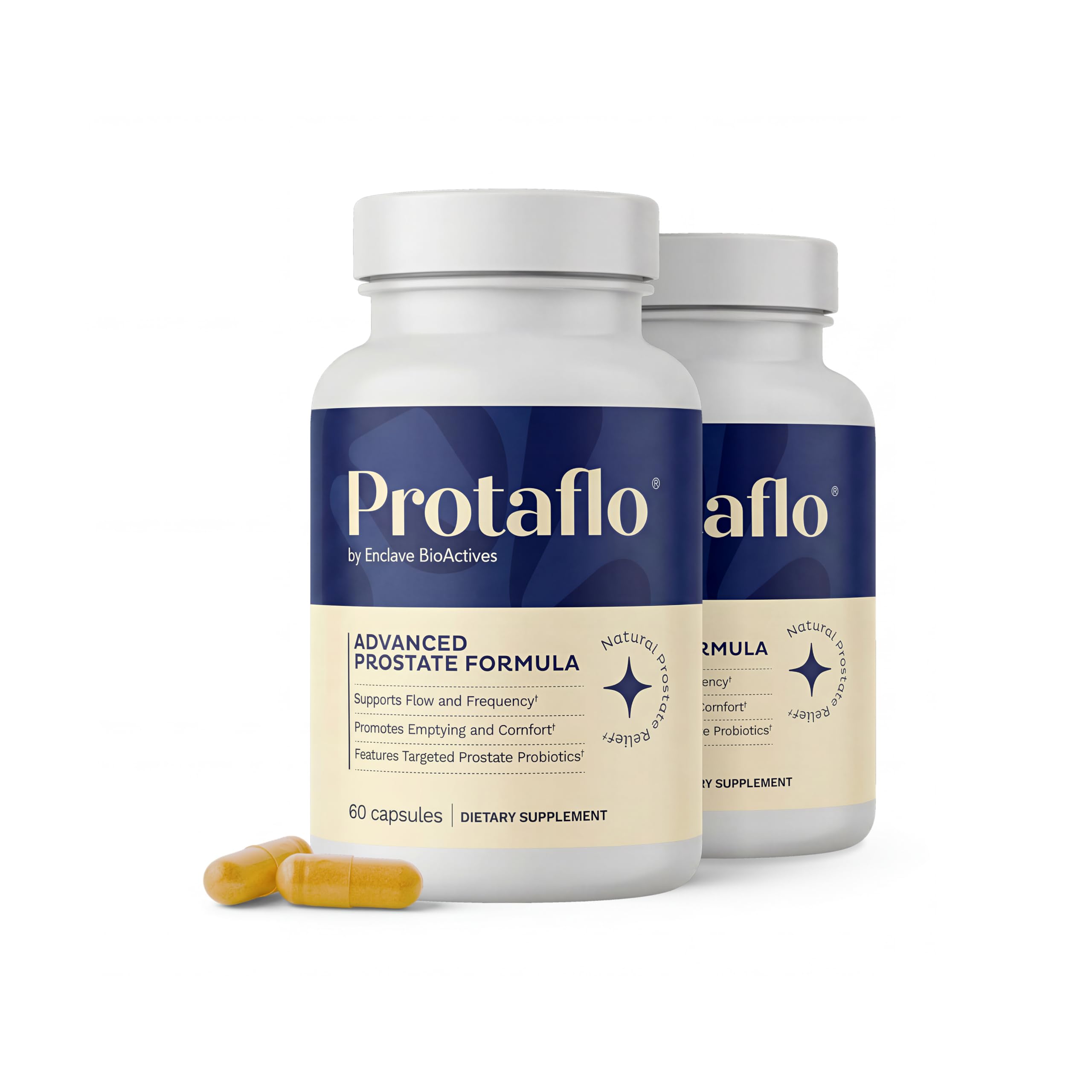 Prostate Support for Men, Urinary Flow, Bladder Care, Zinc, 2 Pack 60 Count (Pack of 2)